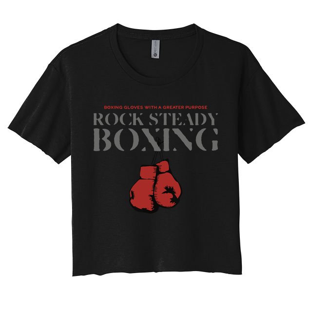 Rock Steady Boxing Gloves With A Greater Purpose Parkinsons Crop Top