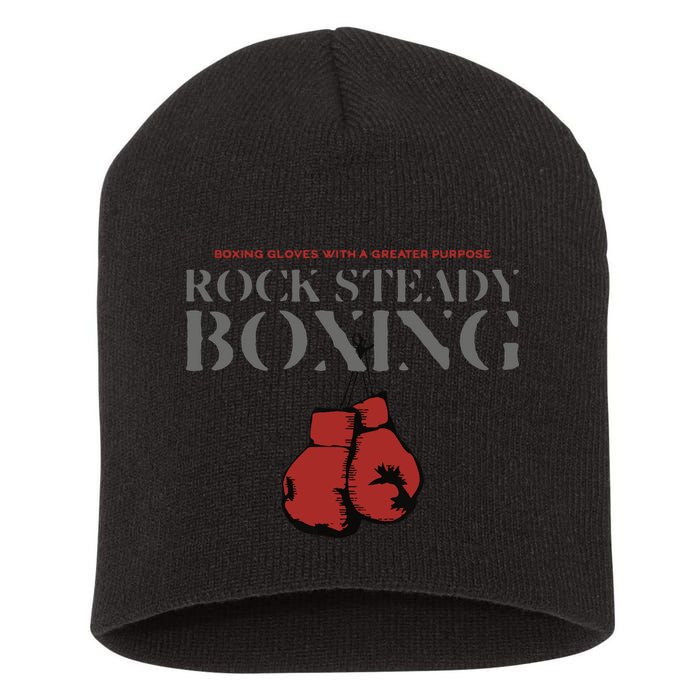 Rock Steady Boxing Gloves With A Greater Purpose Parkinsons Short Acrylic Beanie