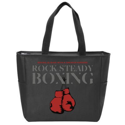 Rock Steady Boxing Gloves With A Greater Purpose Parkinsons Zip Tote Bag