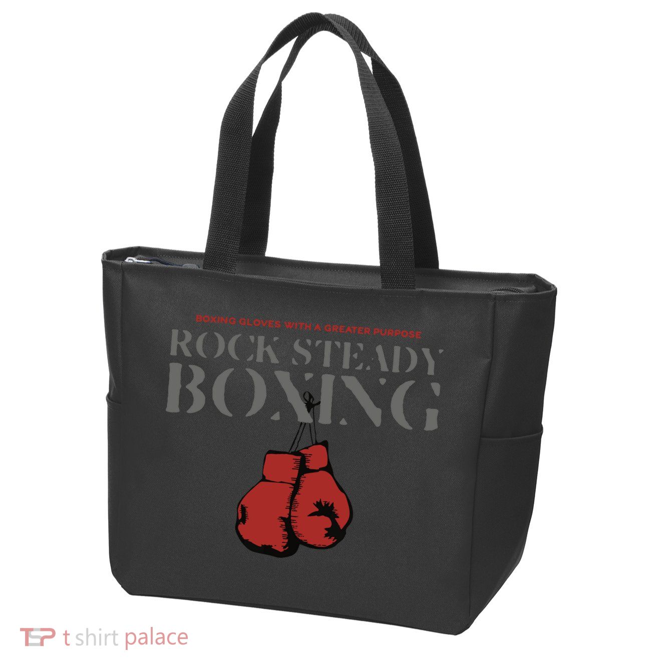 Rock Steady Boxing Gloves With A Greater Purpose Parkinsons Zip Tote Bag