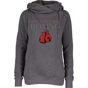 Rock Steady Boxing Gloves With A Greater Purpose Parkinsons Womens Funnel Neck Pullover Hood