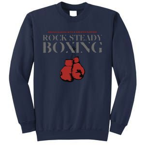 Rock Steady Boxing Gloves With A Greater Purpose Parkinsons Sweatshirt