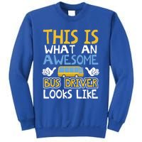 Retro School Bus Driver Graphic Gift School Bus Design Gift Sweatshirt