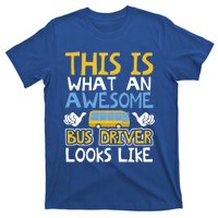 Retro School Bus Driver Graphic Gift School Bus Design Gift T-Shirt