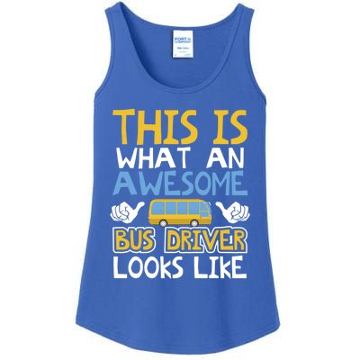 Retro School Bus Driver Graphic Gift School Bus Design Gift Ladies Essential Tank