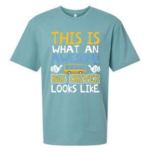 Retro School Bus Driver Graphic Gift School Bus Design Gift Sueded Cloud Jersey T-Shirt