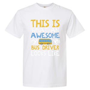 Retro School Bus Driver Graphic Gift School Bus Design Gift Garment-Dyed Heavyweight T-Shirt