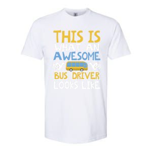 Retro School Bus Driver Graphic Gift School Bus Design Gift Softstyle CVC T-Shirt