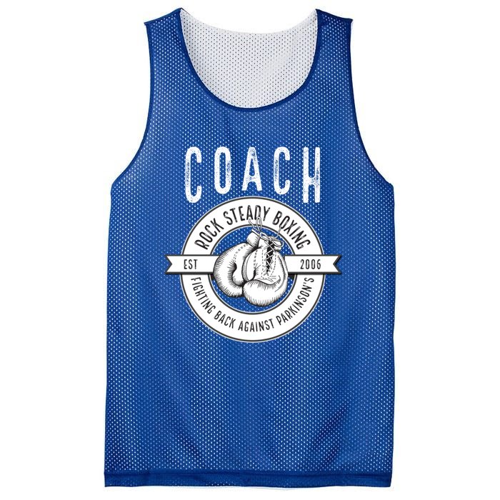 Rock Steady Boxing Coach Fight ParkinsonS Gift Mesh Reversible Basketball Jersey Tank