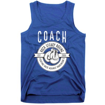 Rock Steady Boxing Coach Fight ParkinsonS Gift Tank Top