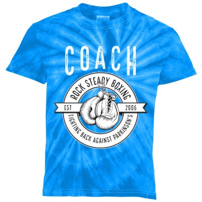 Rock Steady Boxing Coach Fight ParkinsonS Gift Kids Tie-Dye T-Shirt