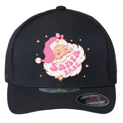 Retro Santa Babe Christmas Vintage Holiday Pastel Pin.K Women Flexfit Unipanel Trucker Cap