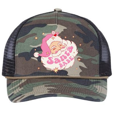 Retro Santa Babe Christmas Vintage Holiday Pastel Pin.K Women Retro Rope Trucker Hat Cap