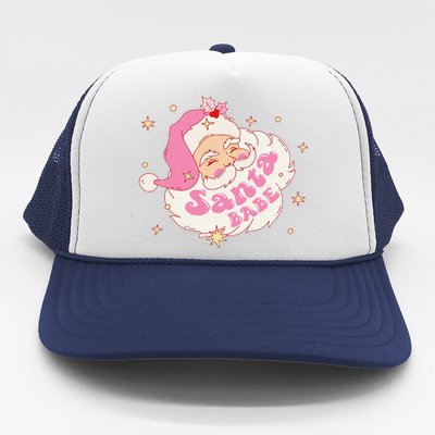 Retro Santa Babe Christmas Vintage Holiday Pastel Pin.K Women Trucker Hat