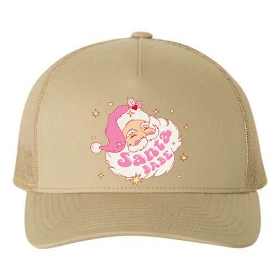 Retro Santa Babe Christmas Vintage Holiday Pastel Pin.K Women Yupoong Adult 5-Panel Trucker Hat