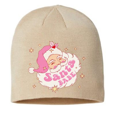 Retro Santa Babe Christmas Vintage Holiday Pastel Pin.K Women Sustainable Beanie