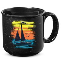 Retro Sail Boat Sailing Graphic 15oz Campfire Ceramic Mug