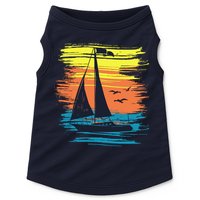 Retro Sail Boat Sailing Graphic Doggie Tank