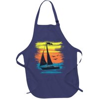 Retro Sail Boat Sailing Graphic Apron