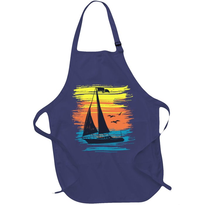 Retro Sail Boat Sailing Graphic Apron