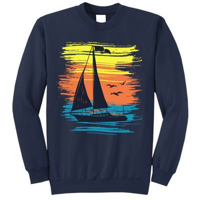 Retro Sail Boat Sailing Graphic Sweatshirt
