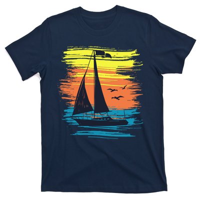 Retro Sail Boat Sailing Graphic T-Shirt