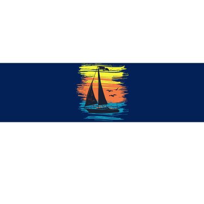 Retro Sail Boat Sailing Graphic Bumper Sticker