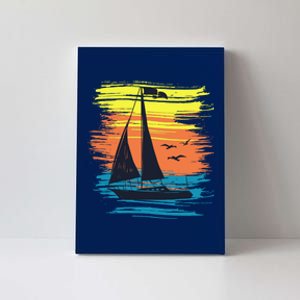 Retro Sail Boat Sailing Graphic Canvas