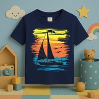 Retro Sail Boat Sailing Graphic Toddler T-Shirt