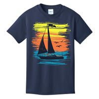 Retro Sail Boat Sailing Graphic Kids T-Shirt