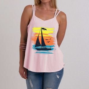 Retro Sail Boat Sailing Graphic Women's Strappy Tank