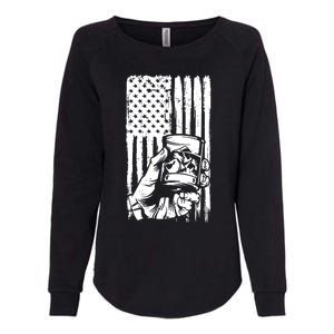 Retro Scotch Bourbon Whisky 4th Of July Womens California Wash Sweatshirt