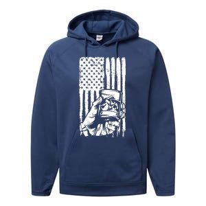 Retro Scotch Bourbon Whisky 4th Of July Performance Fleece Hoodie