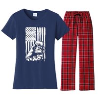 Retro Scotch Bourbon Whisky 4th Of July Women's Flannel Pajama Set