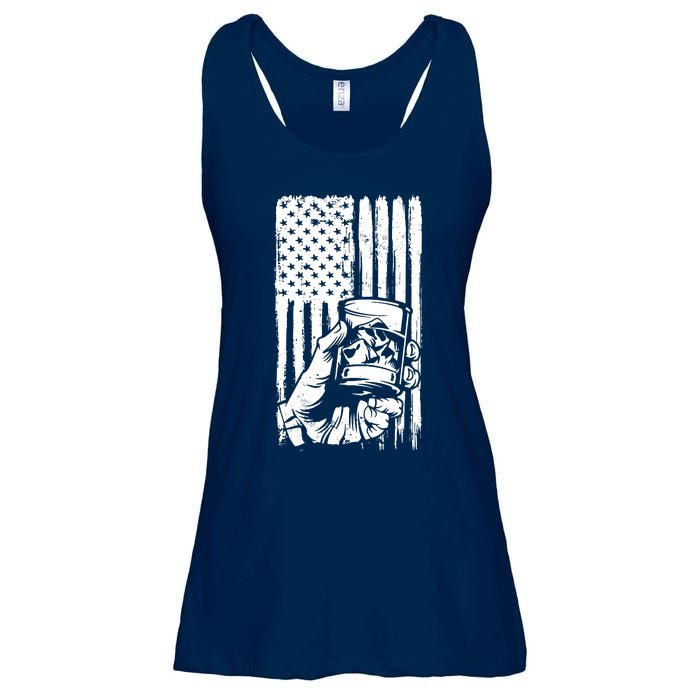 Retro Scotch Bourbon Whisky 4th Of July Ladies Essential Flowy Tank