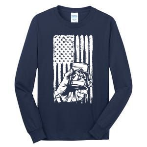 Retro Scotch Bourbon Whisky 4th Of July Tall Long Sleeve T-Shirt