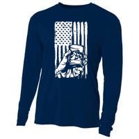 Retro Scotch Bourbon Whisky 4th Of July Cooling Performance Long Sleeve Crew