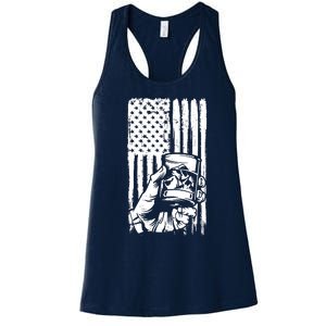 Retro Scotch Bourbon Whisky 4th Of July Women's Racerback Tank