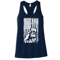 Retro Scotch Bourbon Whisky 4th Of July Women's Racerback Tank