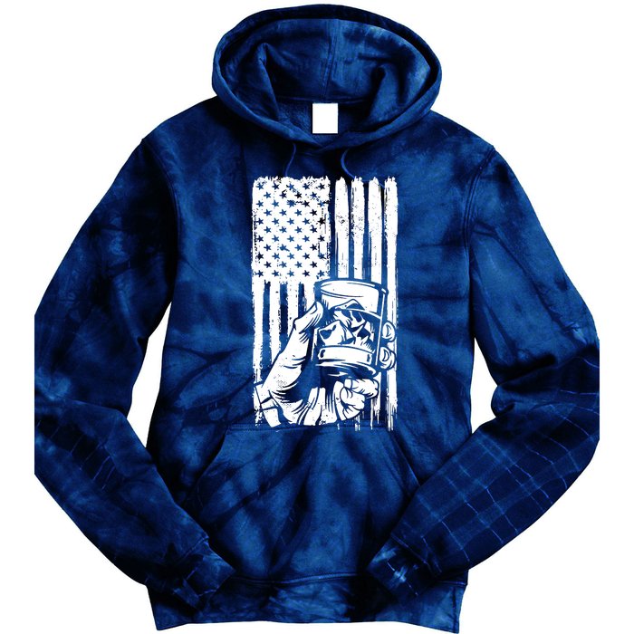 Retro Scotch Bourbon Whisky 4th Of July Tie Dye Hoodie