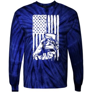 Retro Scotch Bourbon Whisky 4th Of July Tie-Dye Long Sleeve Shirt