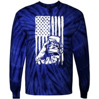 Retro Scotch Bourbon Whisky 4th Of July Tie-Dye Long Sleeve Shirt