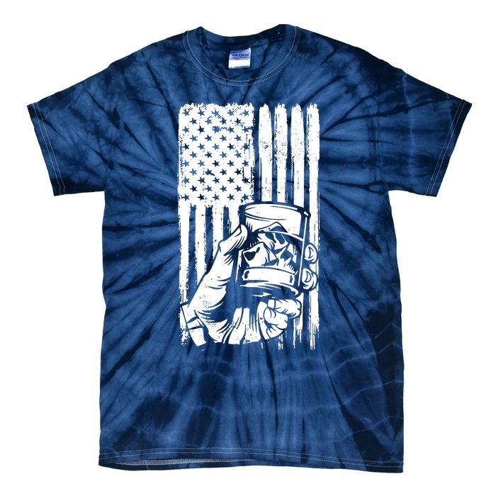 Retro Scotch Bourbon Whisky 4th Of July Tie-Dye T-Shirt