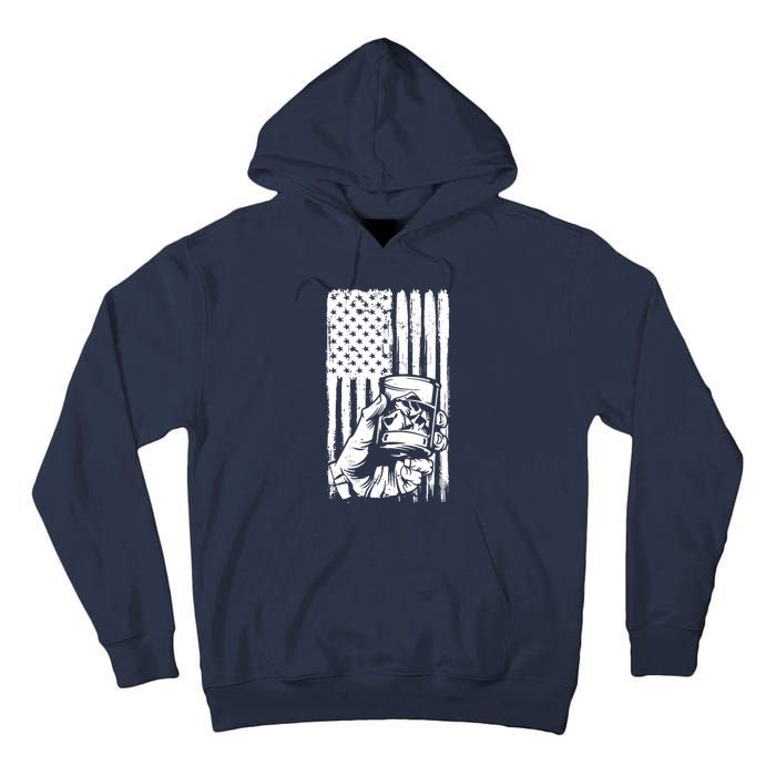 Retro Scotch Bourbon Whisky 4th Of July Tall Hoodie