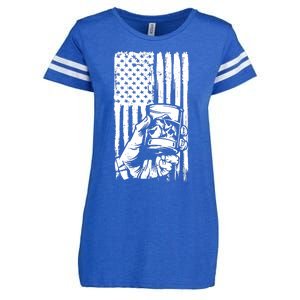 Retro Scotch Bourbon Whisky 4th Of July Enza Ladies Jersey Football T-Shirt