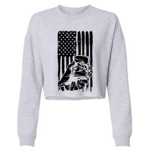 Retro Scotch Bourbon Whisky 4th Of July Cropped Pullover Crew