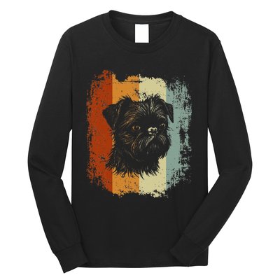 Retro Style Brussels Griffon Dog Long Sleeve Shirt