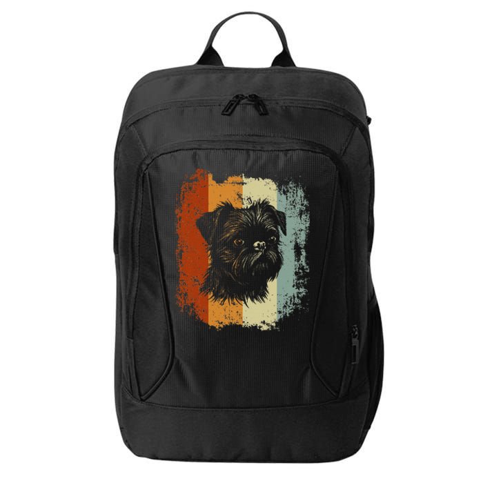 Retro Style Brussels Griffon Dog City Backpack