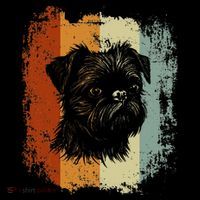 Retro Style Brussels Griffon Dog Impact Tech Backpack