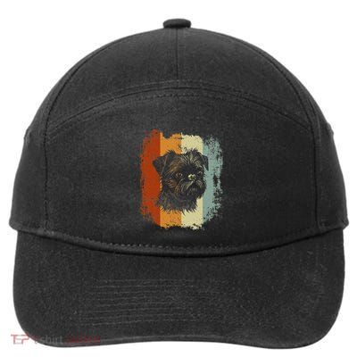 Retro Style Brussels Griffon Dog 7-Panel Snapback Hat